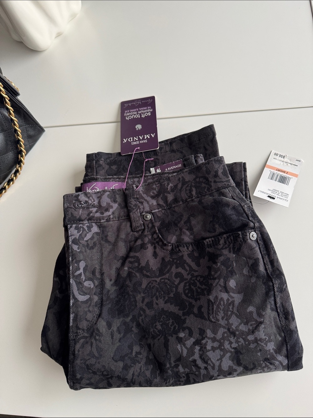 Gloria Vanderbilt Amanda Gray Floral Camo Jeans